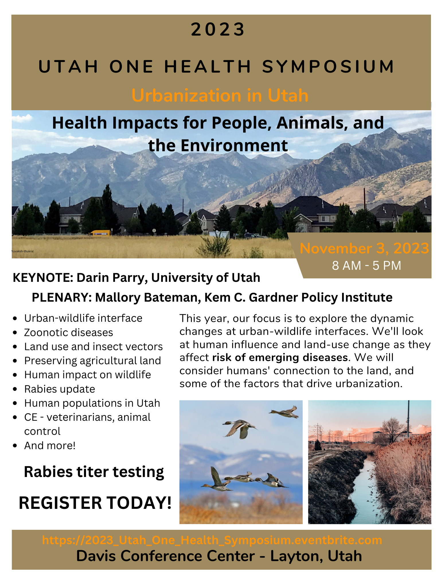 Urbanization in Utah: Health Impacts for People, Animals, and the Environment