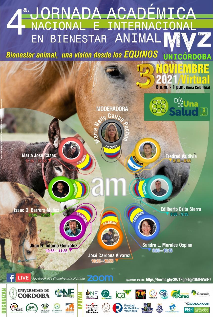 4ta JORNADA ACADÉMICA NACIONAL E INTERNACIONAL EN BIENESTAR ANIMAL MVZ UNICÓRDOBA