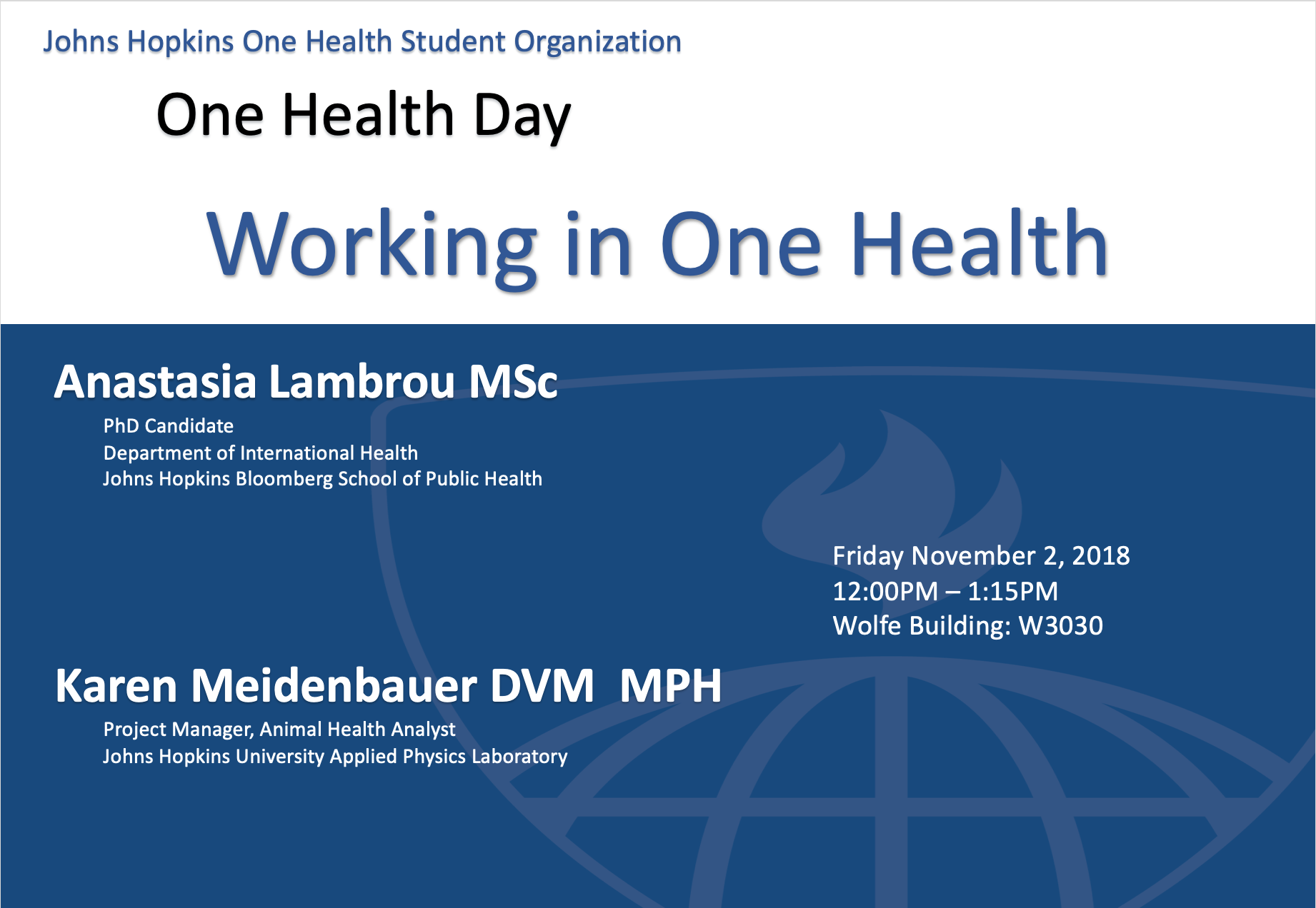 Working in One Health