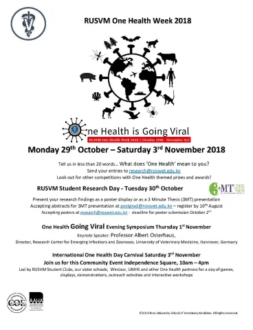 RUSVM One Health Week and International One Health Day Community Fair RUSVM One Health Week and International One Health Day Community Fair