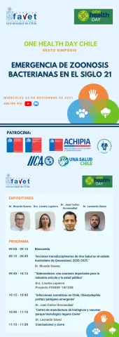 One Health Day Chile Sexto Simposio, Emergencia de Zoonosis Bacterianas en el siglo 21 One Health Day Chile Sexto Simposio, Emergencia de Zoonosis Bacterianas en el siglo 21
