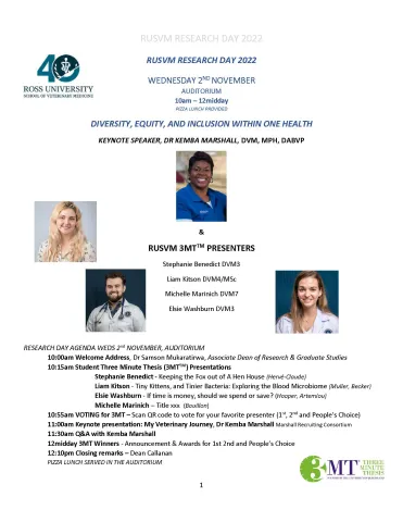 RUSVM Annual Student Research Day RUSVM Annual Student Research Day