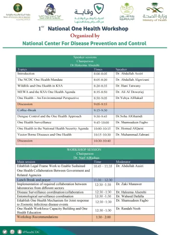 1st National One Health Workshop 1st National One Health Workshop