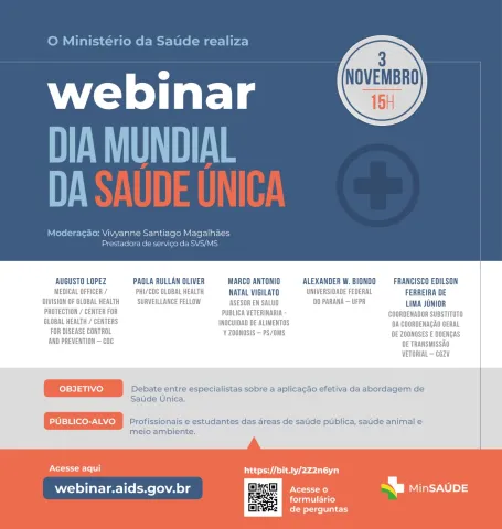Webinar- Dia Mundial da Saúde Única (World One Health Day ) Webinar- Dia Mundial da Saúde Única (World One Health Day )