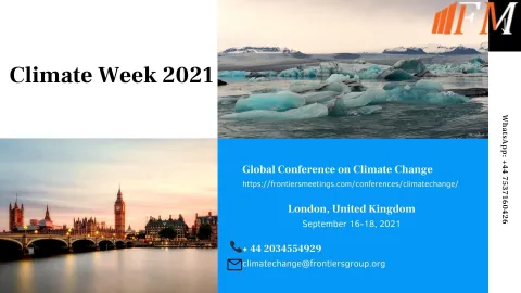 Climate Week 2021: Global Conference on Climate Change Climate Week 2021: Global Conference on Climate Change