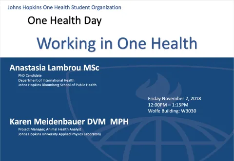 Working in One Health  Working in One Health